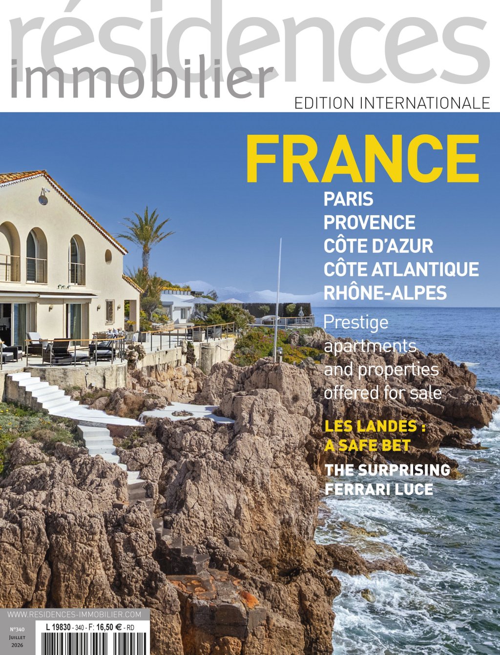 Résidences Immobilier - Le magazine n° 340 - Page de couverture