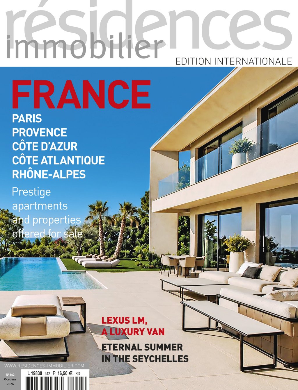 Résidences Immobilier - Le magazine n° 342 - Page de couverture