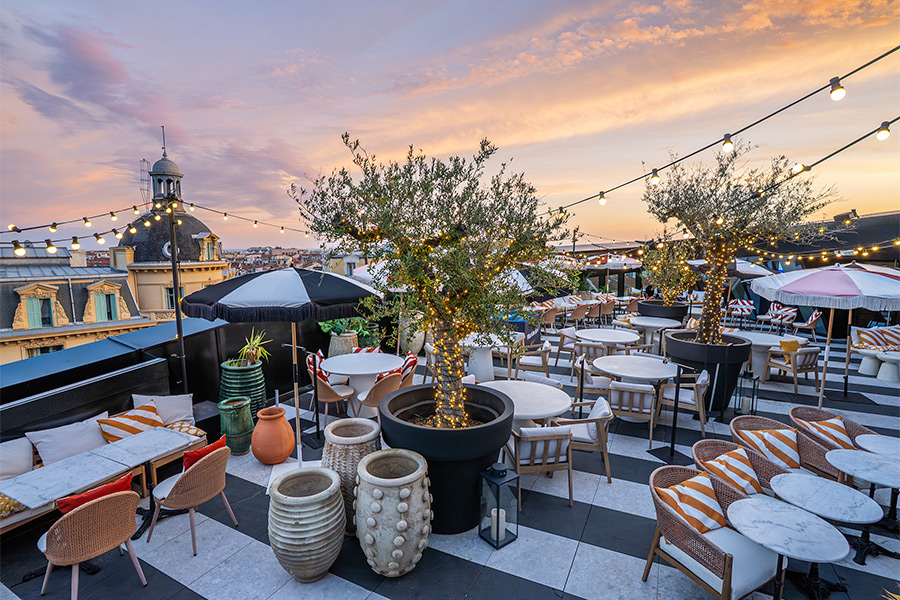 Rooftop fish restaurant
