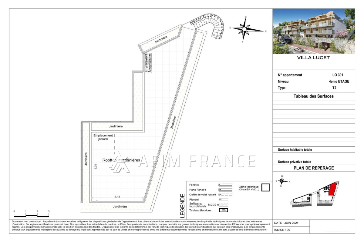 Appartement de luxe à vendre à Beausoleil, 545 000 €, Photo 3
