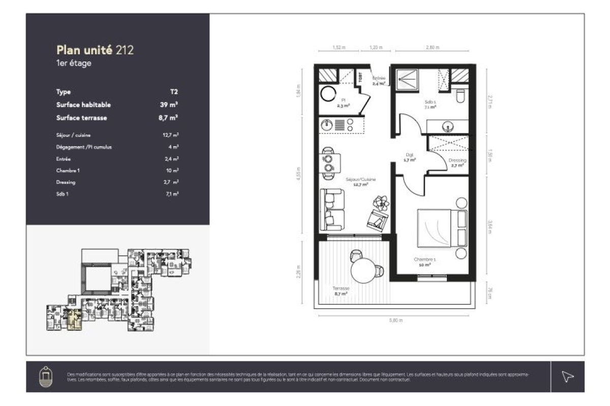 Appartement de luxe à vendre à Pianotolli Caldarello, 367 000 €, Photo 2