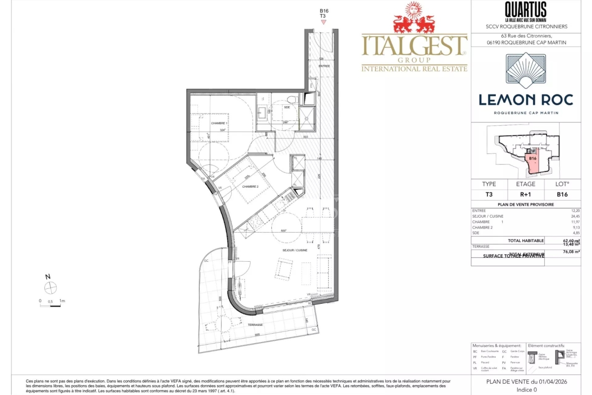 Luxury Apartment for sale in Roquebrune-Cap-Martin, 550 000 €, Photo 1