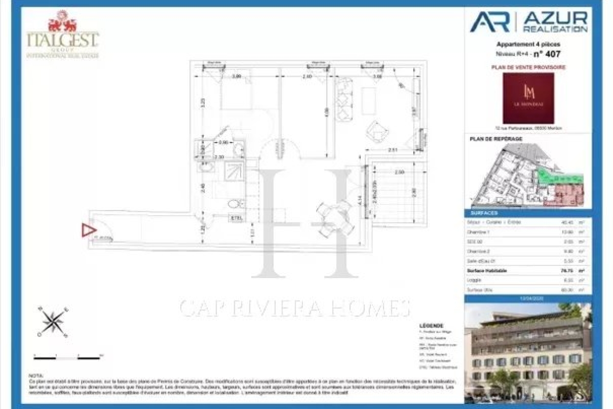 Appartement de luxe à vendre à Menton, 635 000 €, Photo 1