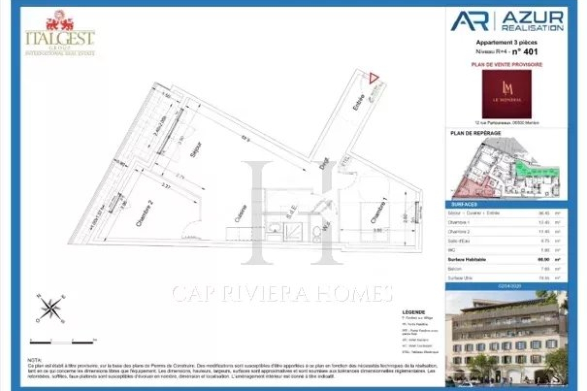 Appartement de luxe à vendre à Menton, 515 000 €, Photo 1