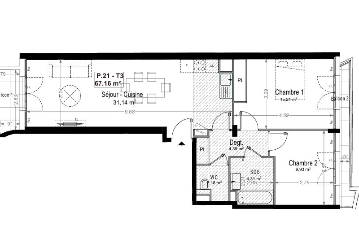 Appartement de luxe à vendre à Antibes, 700 000 €, Photo 3