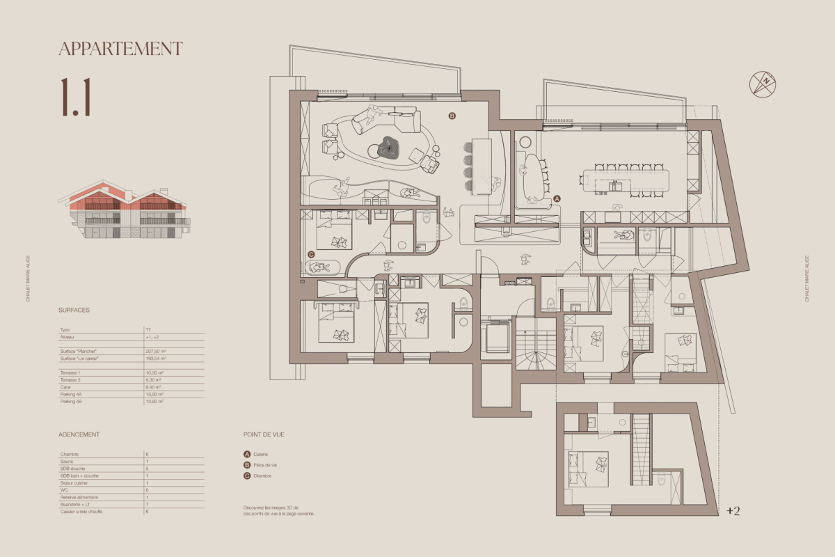 Luxury Apartment for sale in Champagny en Vanoise, 2 390 000 €, Photo 2