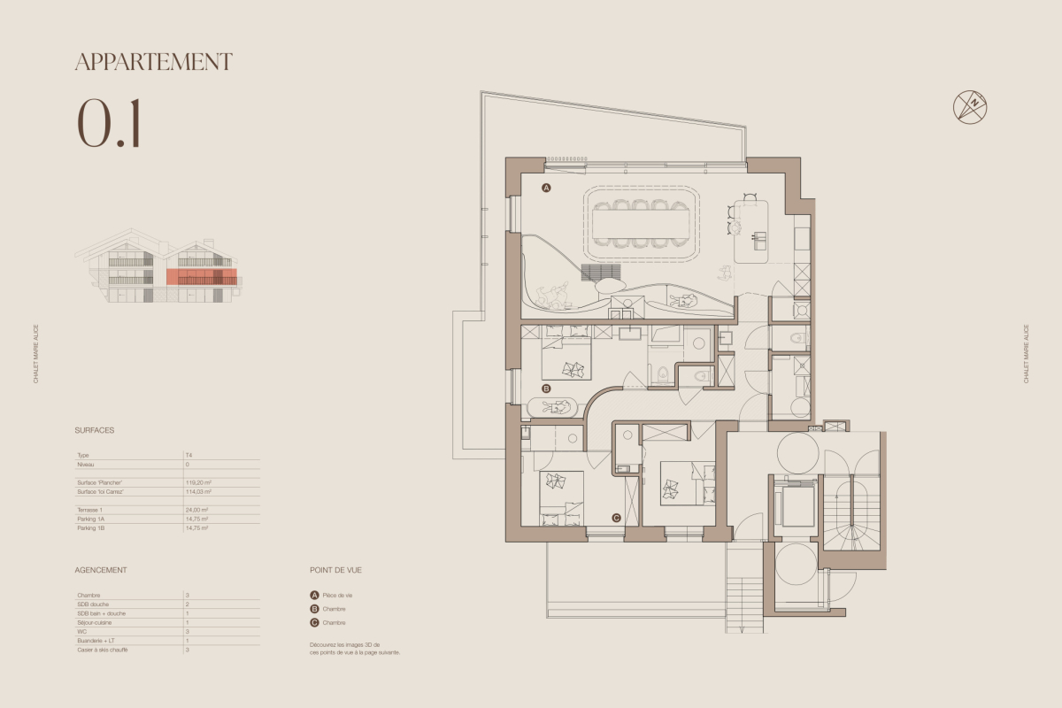 Luxury Apartment for sale in Champagny en Vanoise, 1 460 000 €, Photo 4