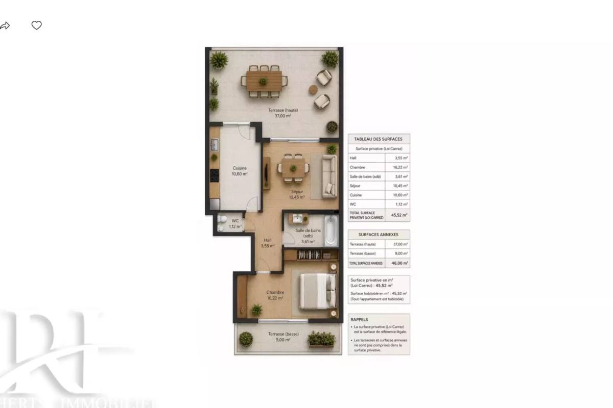 Appartement de luxe à vendre à Cannes, 285 000 €, Photo 1