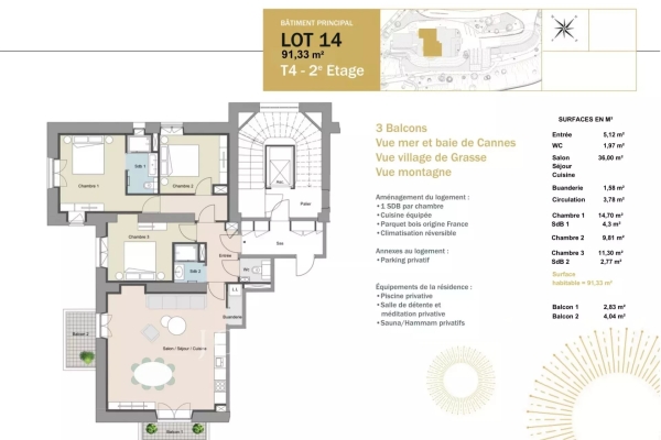 Luxury Apartment for sale in Grasse, 895 000 €, Photo 4