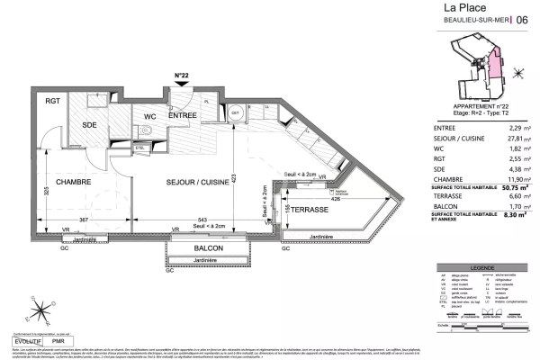 Appartement de luxe à vendre à Beaulieu-sur-Mer, 830 000 €, Photo 4