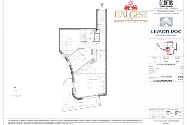 Luxury Apartment for sale in Roquebrune-Cap-Martin, 555 000 €, Photo 1