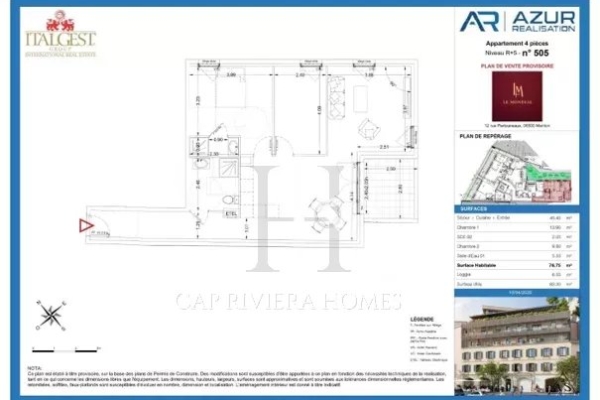 Appartement de luxe à vendre à Menton, 655 000 €, Photo 1