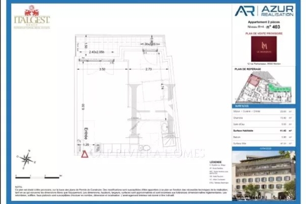 Appartement de luxe à vendre à Menton, 360 000 €, Photo 1