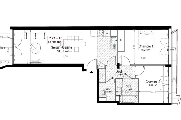 Appartement de luxe à vendre à Antibes, 700 000 €, Photo 3