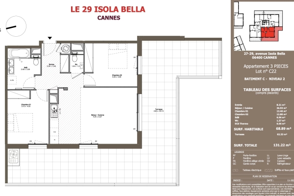 Appartement de luxe à vendre à Cannes, 950 000 €, Photo 2