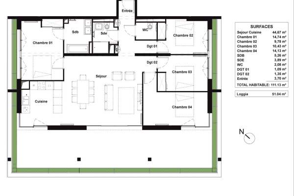 Appartement de luxe à vendre à Bordeaux, 659 000 €, Photo 2