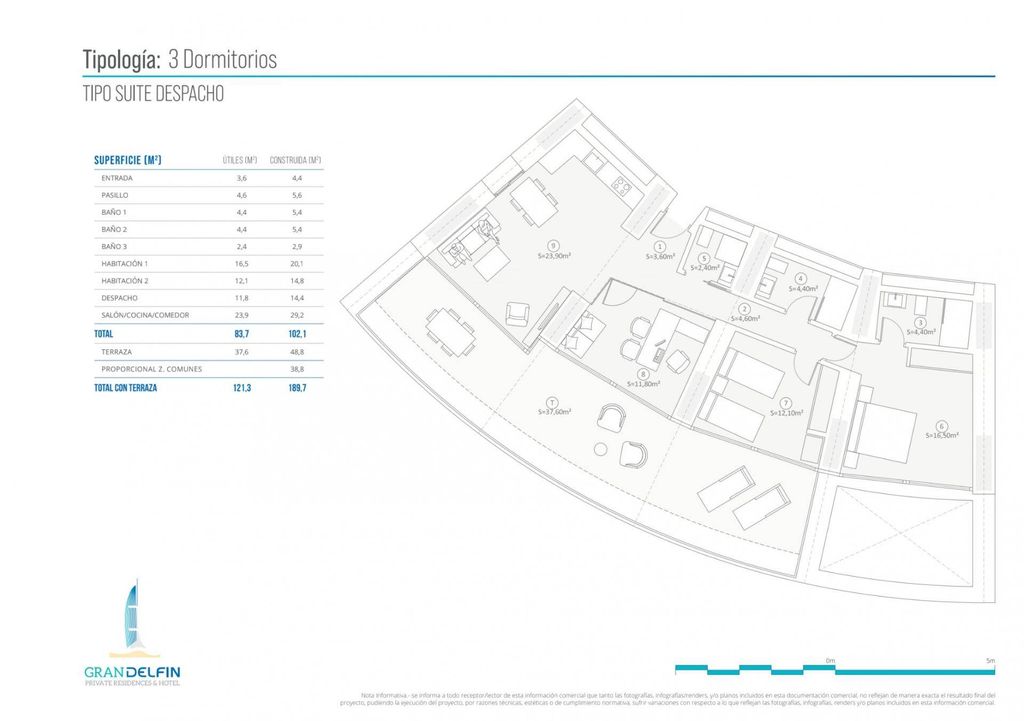 Luxury Apartment for sale in Benidorm, 1 108 000 €, Photo 3