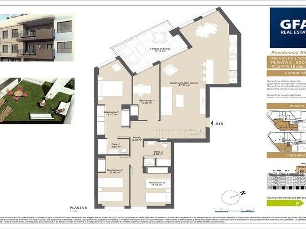 Appartement de luxe à vendre à Castelló de La Plana, 417 000 €, Photo 1