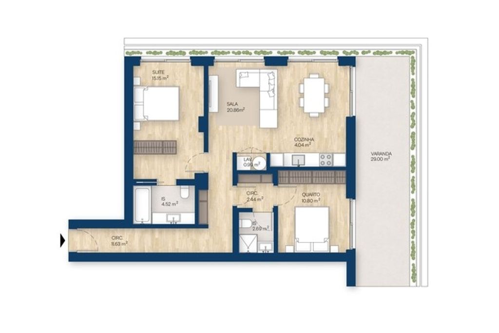 Appartement de luxe à vendre à Canidelo, 480 000 €, Photo 2
