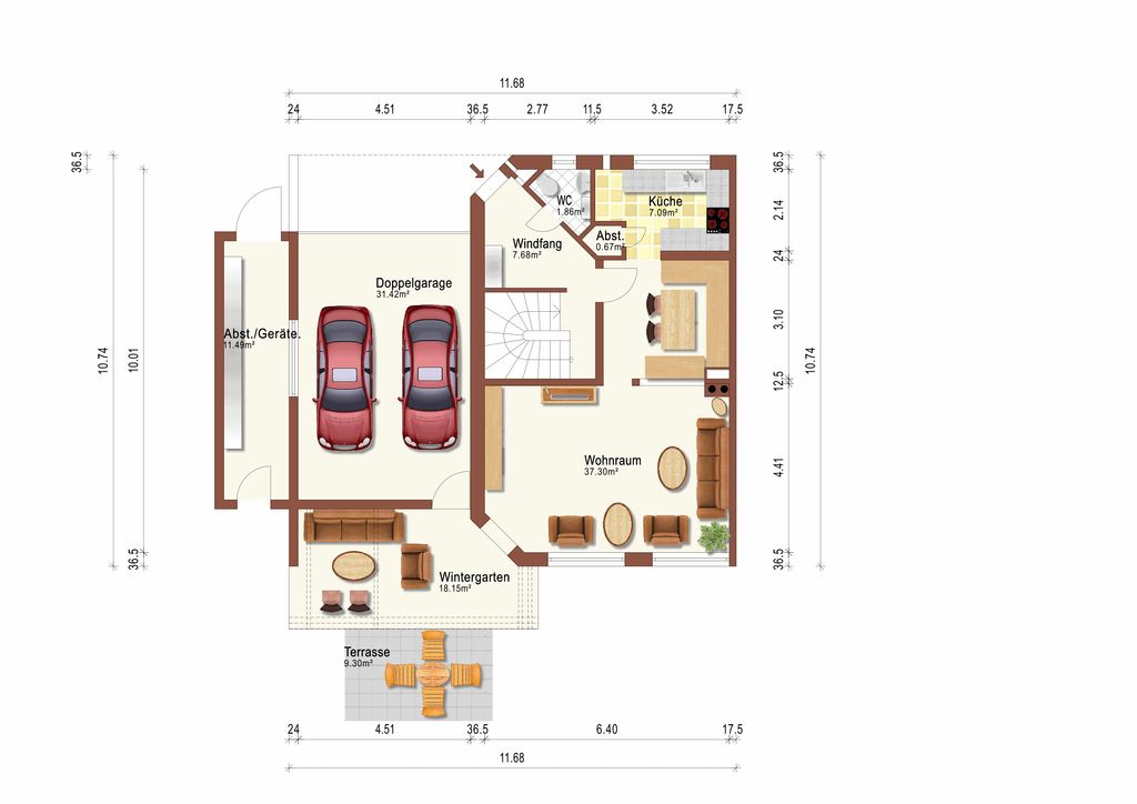 Maison de luxe à vendre à Buchendorf, 949 000 €, Photo 1