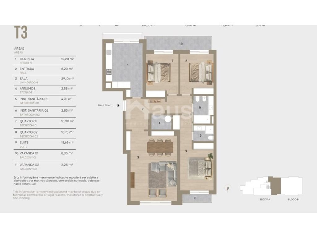 Appartement de luxe à vendre à Montijo, 490 000 €, Photo 1