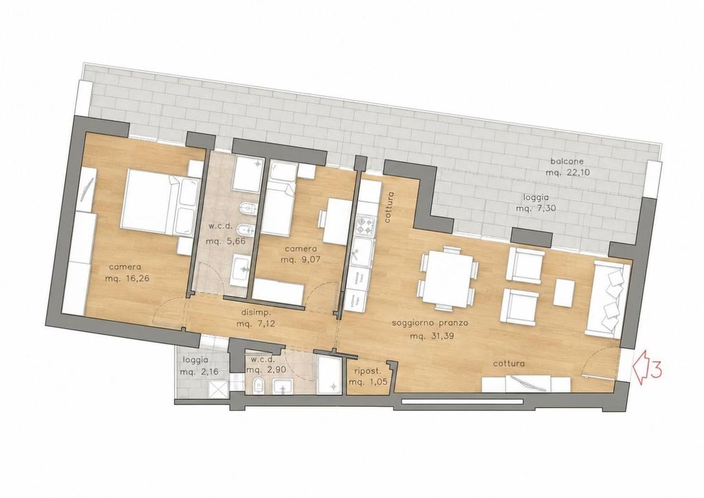 Luxury Apartment for sale in Sesto Fiorentino, 435 000 €, Photo 3