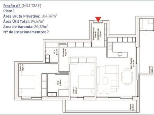 Appartement de luxe à vendre à Aveiro, 470 000 €, Photo 6