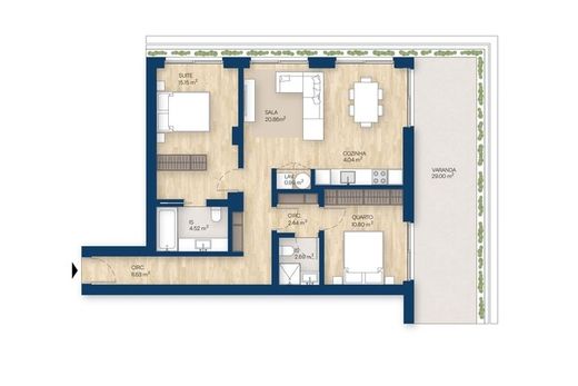 Appartement de luxe à vendre à Canidelo, 480 000 €, Photo 2